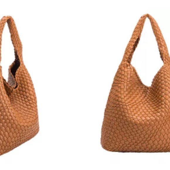 NWT! Ajidou woven vegan leather boho shoulder bag and wristlet - Picture 9 of 14